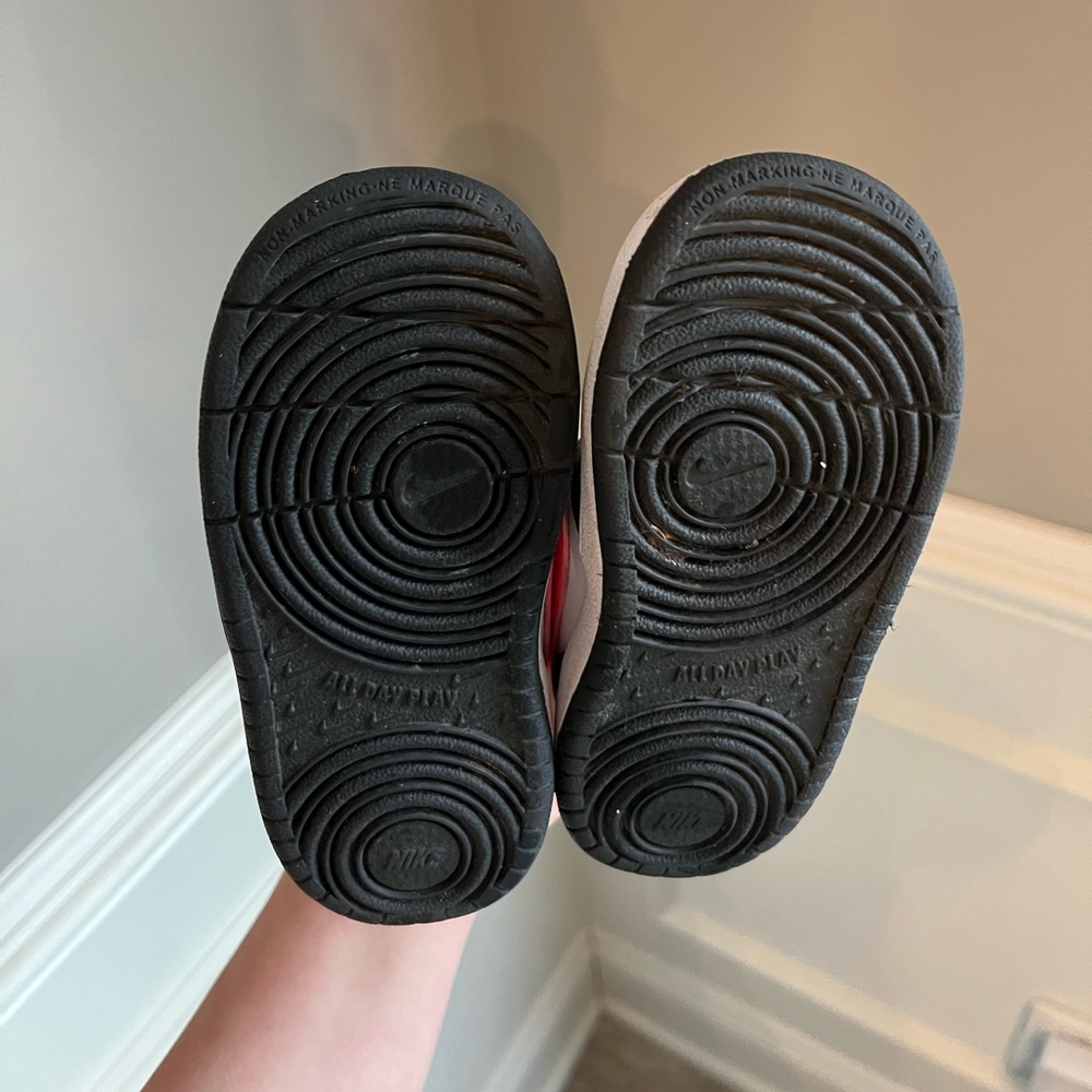 KIDS' NIKE INFANT & TODDLER COURT BOROUGH MID 2 SNEAKERS Unisex Black Pink - 7 - Picture 11 of 16